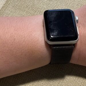 Imitation Apple Black Milanese Watchband from Amazon